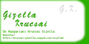 gizella krucsai business card